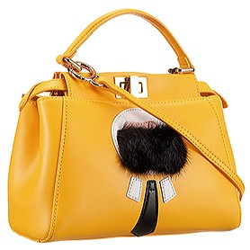 Fendi Peekaboo Karlito Capsule Detail Yellow Bag