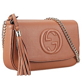 Gucci Soho Leather Shoulder Bag Brown