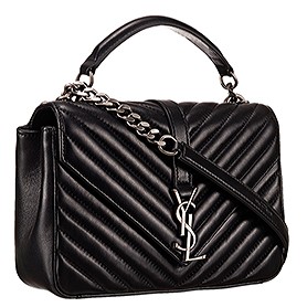 Saint Laurent College Monogram Medium Bag Black