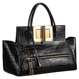 Tom Ford Natalia Alligator Doctor Black Bag