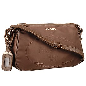 Prada Nylon Purse Brown