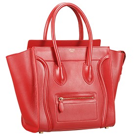 Celine Mini Luggage Red