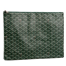 Goyard Zipped Pouch Green