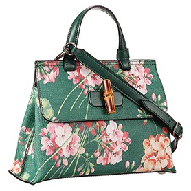 Gucci Bamboo Daily Blooms Bag Emerald Green