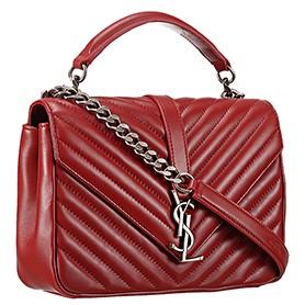Saint Laurent College Monogram Medium Bag Dark Red