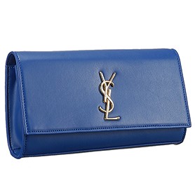 Saint Laurent Classic Monogram Clutch Blue 608322