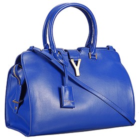 YSL Classic Cabas Y Medium Bag Dark Blue 608326