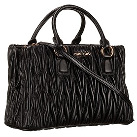 Miu Miu Matelasse Tote Black