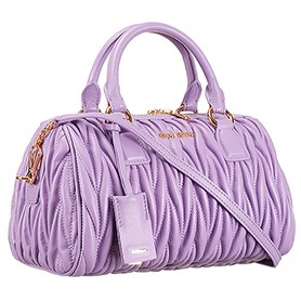 Miu Miu Matelasse Top Handle Large Purple