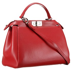 Fendi Peekaboo Medium Red Bag