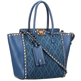 Valentino Viva Valentino Fabric Top Handle Bag Blue