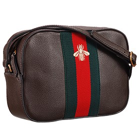 Gucci Bee Detail Brown Leather Bag