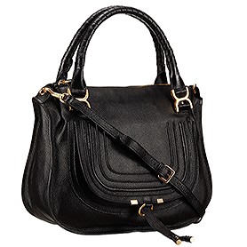 Chloe Marcie Satchel Crossbody Bag Black