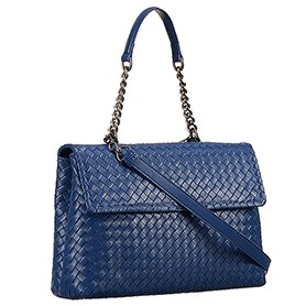 Bottega Veneta Tourmaline Intrecciato Nappa Olimpia Bag