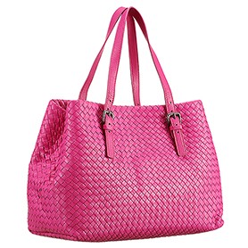 Bottega Veneta Intrecciato Roma Bag Pink