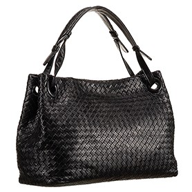 Bottega Veneta Intrecciato Hobo Nero Bag