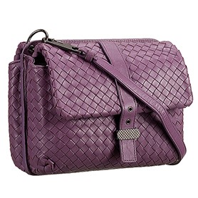 Bottega Veneta Crossbody Intrecciato Purple Bag