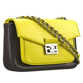 Fendi Be Baguette Bicolor Black and Yellow Bag