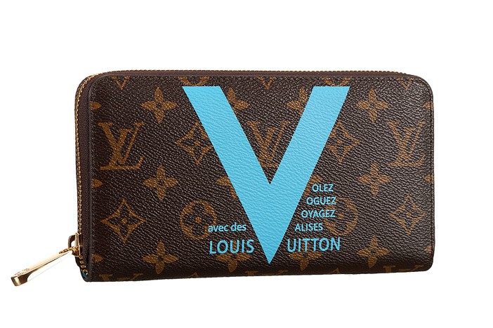 Louis Vuitton Monogram V Motif Zippy Wallet Blue