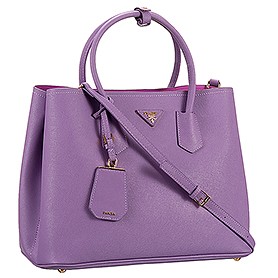 Prada Saffiano Double Tote Light Purple