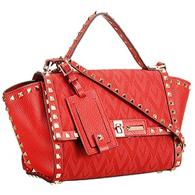 Valentino RockStud Shoulder Red Bag