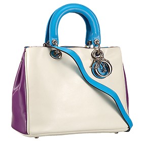 Diorissimo Medium Beige, Blue and Purple City Bag