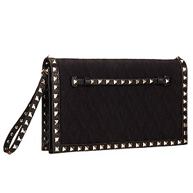 Valentino Viva Valentino Fabric Clutch Ivory