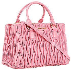 Miu Miu Matelasse Tote Pink