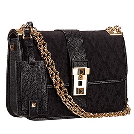 Valentino Viva Valentino Fabric B-Rockstud Bag Black