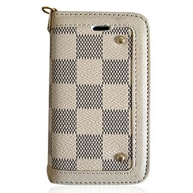 Louis Vuitton Damier Azur Wallet Case with Mirror for iPhone 4 & 4S