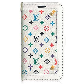 Louis Vuitton White Murakami Wallet Case with Mirror for Galaxy S5