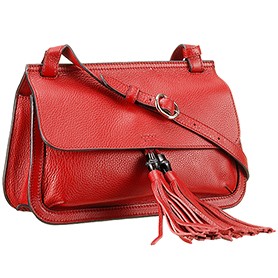 Gucci Bamboo Daily Flap Shoulder Bag Dark Red