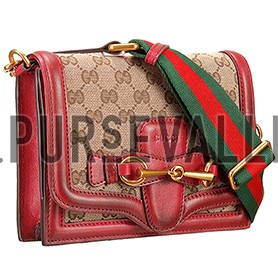 Gucci Lady Web GG Small Canvas Square Bag Red