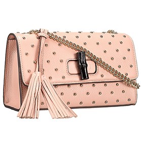 Gucci Miss Bamboo Studded Bag Pink