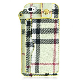 Burberry Back Cover with Credit Card Slot for iPhone 5 & 5C Yellow 608275