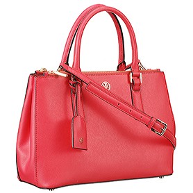 Tory Burch Robinson Double Zip Red Tote