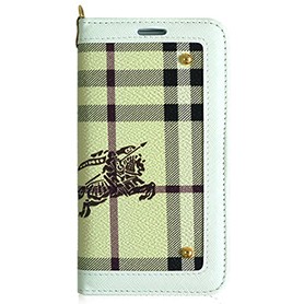 Burberry Wallet Case with Mirror for Galaxy S5 Yellow