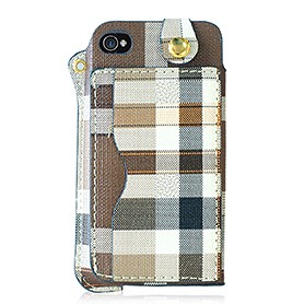 Burberry Back Cover with Credit Card Slot for iPhone 4 & 4S Brown 608270
