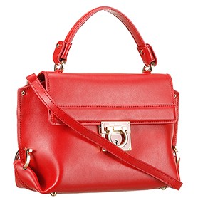 Salvatore Ferragamo Sofia Mini Leather Tote Red