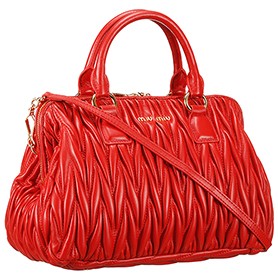 Miu Miu Matelasse Doctor Red Bag
