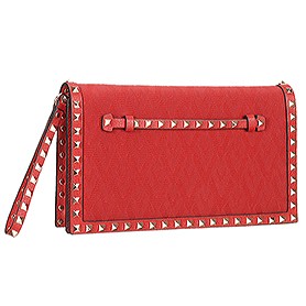 Valentino Viva Valentino Fabric Clutch Red