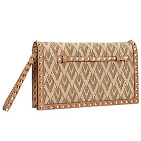 Valentino Viva Valentino Fabric Clutch Black