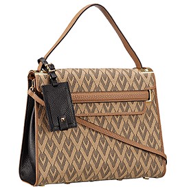 Valentino Viva Valentino Fabric Single Handle Bag Tan