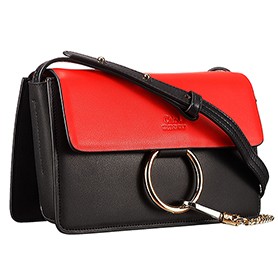 Chloe Faye Small Bag Black And Red