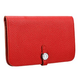 Hermes Dogon Wallet Red  18926640