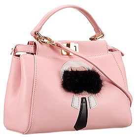 Fendi Peekaboo Karlito Capsule Detail Pink Bag