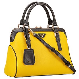 Prada Shoulder Handbag Yellow and Black