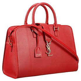Saint Laurent Monogram Cabas Medium Red Bag