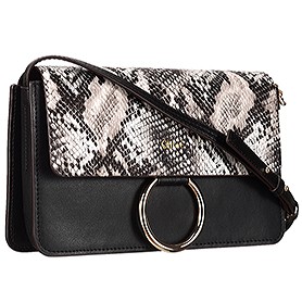 Chloe Faye Small Bag Black and Python Pattern