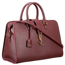 Saint Laurent Monogram Cabas Medium Bordeaux Bag